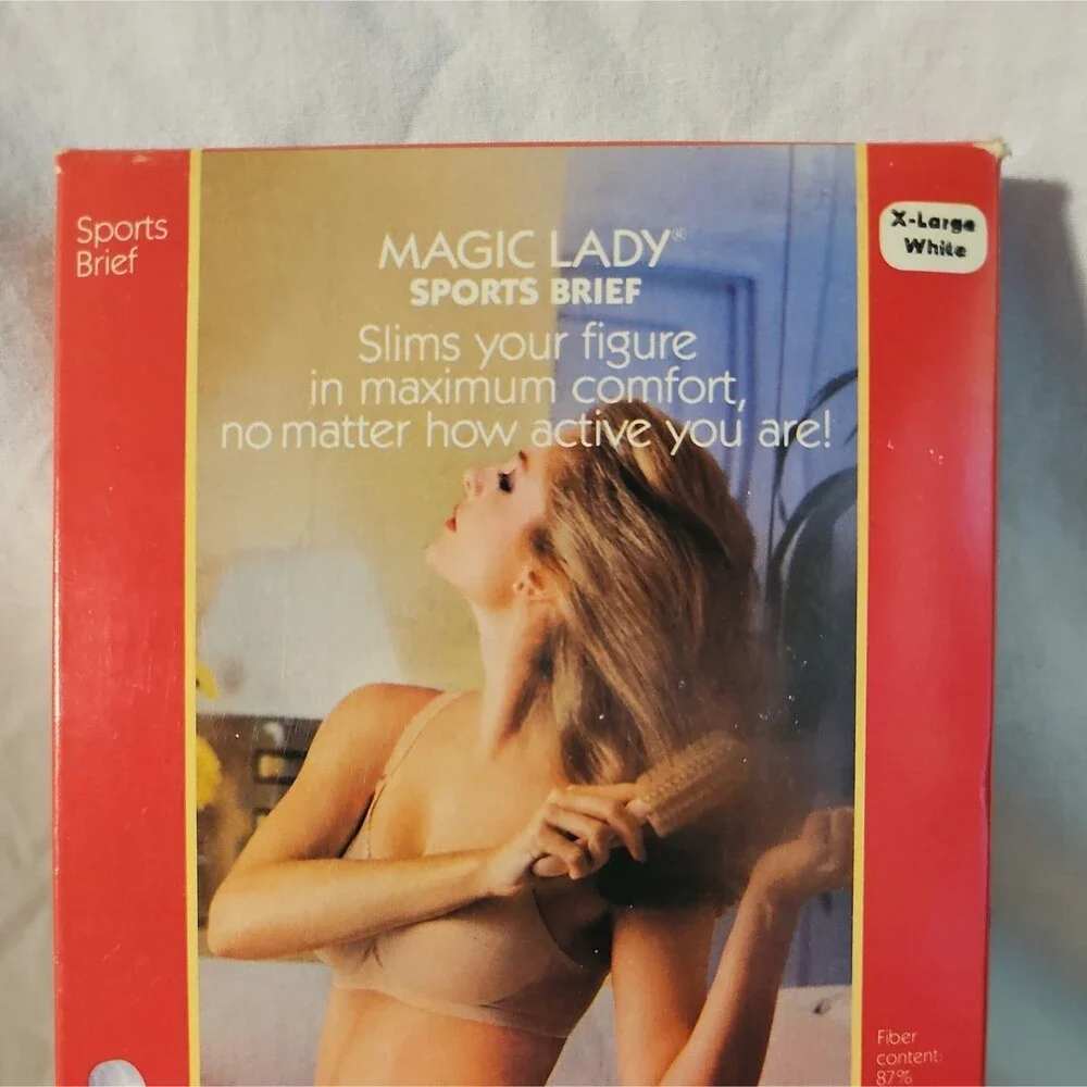 NIB Vintage 70s Magic Lady Sports Briefs White Size X-Large